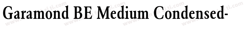 Garamond BE Medium Condensed字体转换